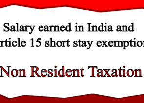 Salary earned in India and Article 15 short stay exemption