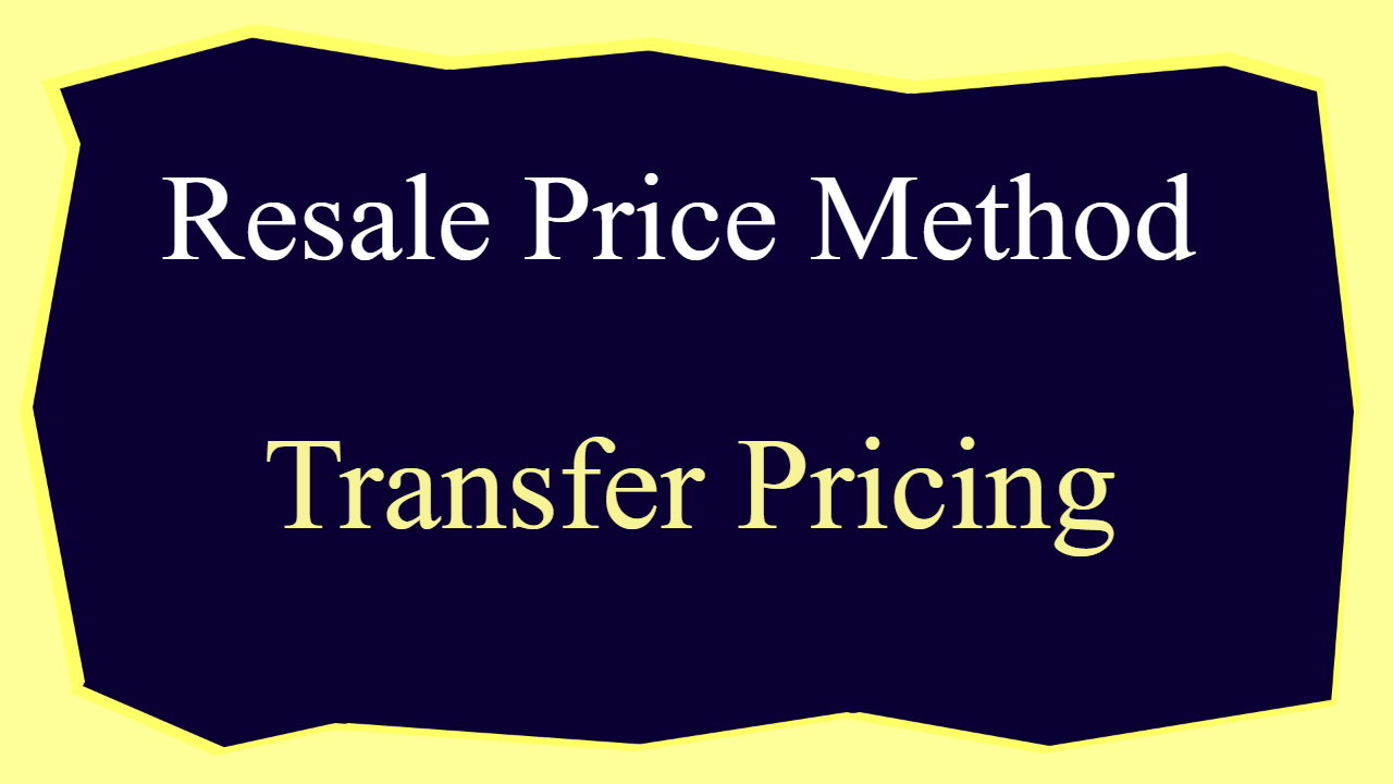 Resale Price Method