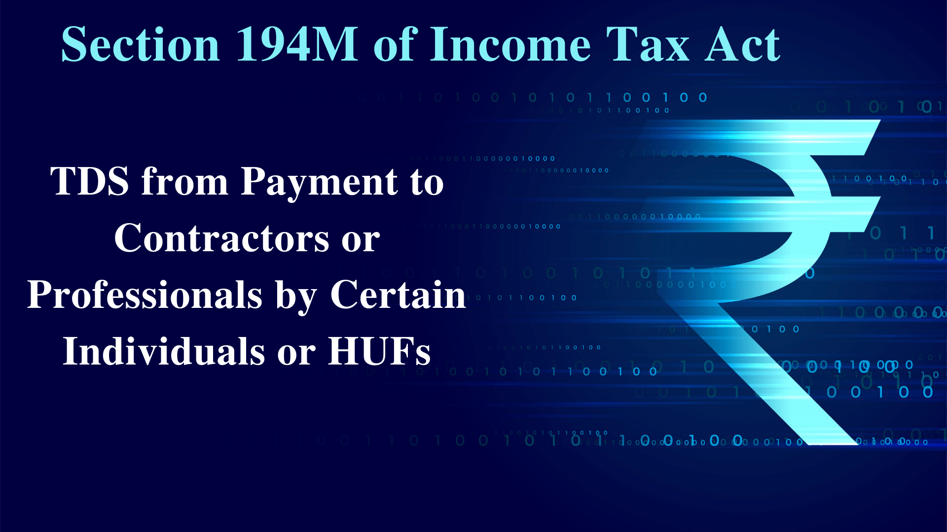 Section 194M of Tax Act, 1961 Sorting Tax